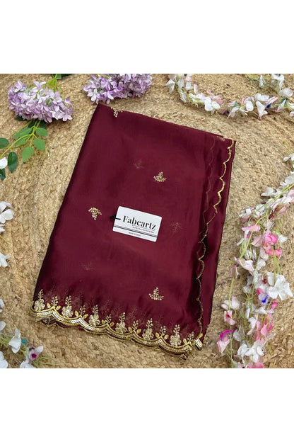 Beautiful Embroidery Work Rangoli Dupatta for women | Only Dupatta Veona Dup GT