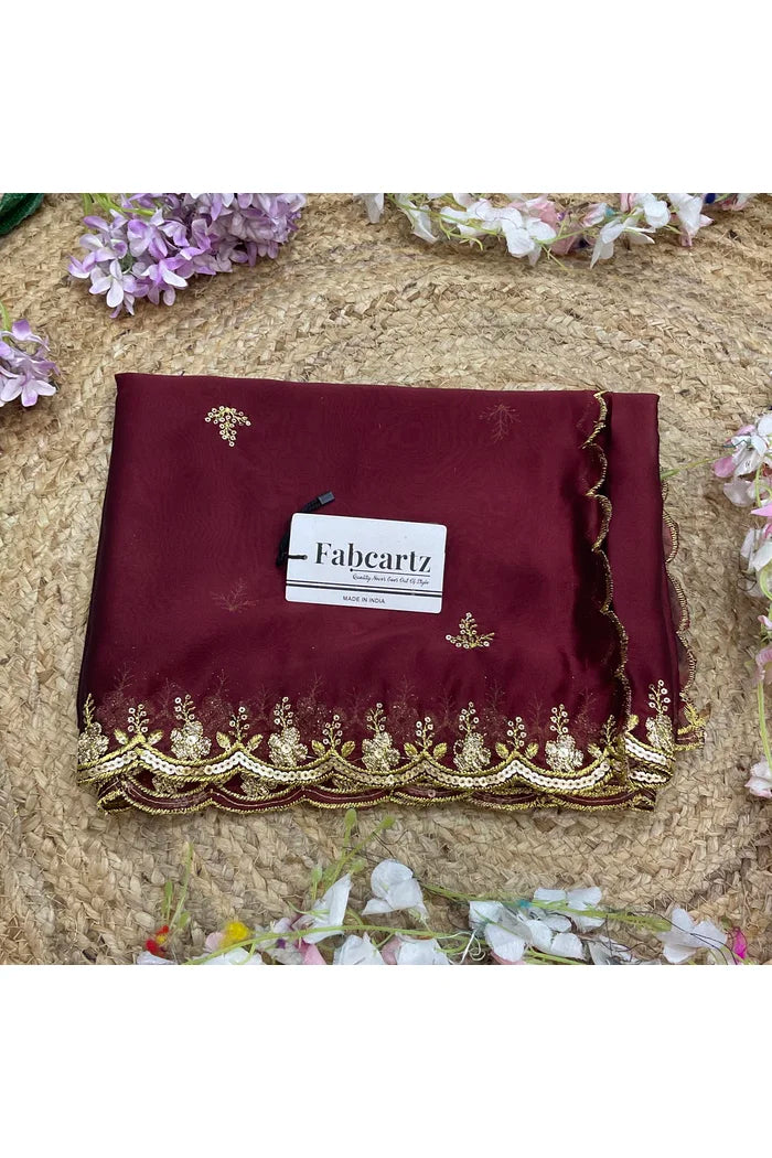 Beautiful Embroidery Work Rangoli Dupatta for women | Only Dupatta Veona Dup GT