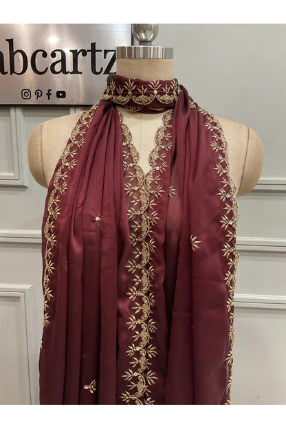 Beautiful Embroidery work Rangoli Dupatta for women | Only Dupatta Rashmika Dup