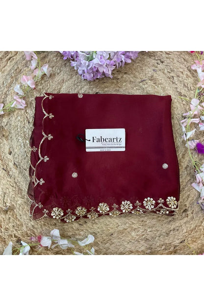 Beautiful Hand work and Beads work Rangoli Dupatta for women | Only Dupatta Dharani Dup