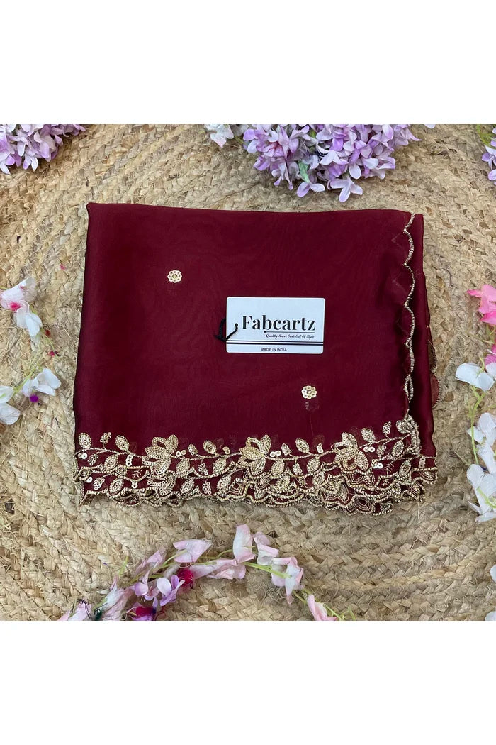 Beautiful Embroidery work Rangoli Dupatta for women | Only Dupatta BiliPatra Dup