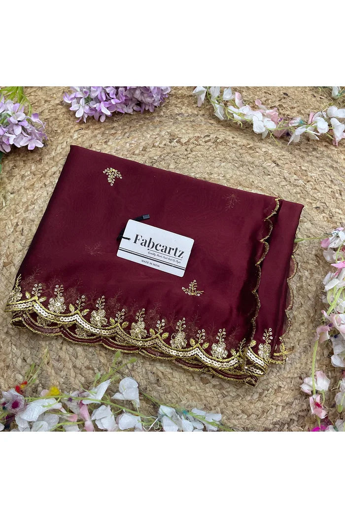 Beautiful Embroidery Work Rangoli Dupatta for women | Only Dupatta Veona Dup GT