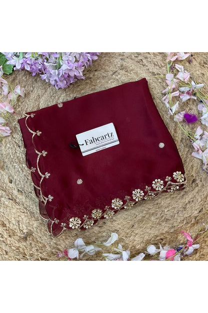 Beautiful Hand work and Beads work Rangoli Dupatta for women | Only Dupatta Dharani Dup