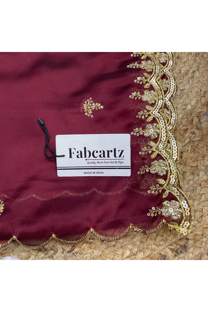 Beautiful Embroidery Work Rangoli Dupatta for women | Only Dupatta Veona Dup GT