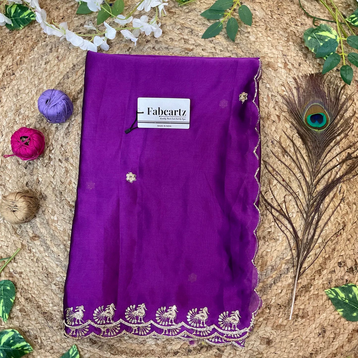 MorniwalaDup Beautiful Embroidery work Rangoli Dupatta for women | Only Dupatta