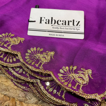 MorniwalaDup Beautiful Embroidery work Rangoli Dupatta for women | Only Dupatta