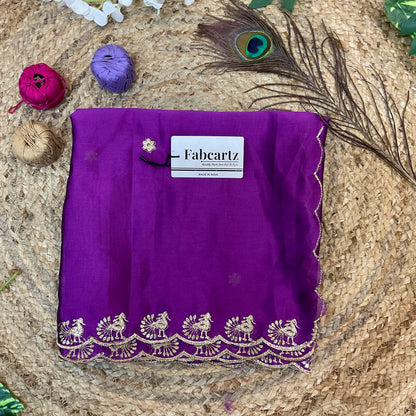 MorniwalaDup Beautiful Embroidery work Rangoli Dupatta for women | Only Dupatta