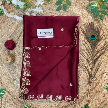 MorniwalaDup Beautiful Embroidery work Rangoli Dupatta for women | Only Dupatta