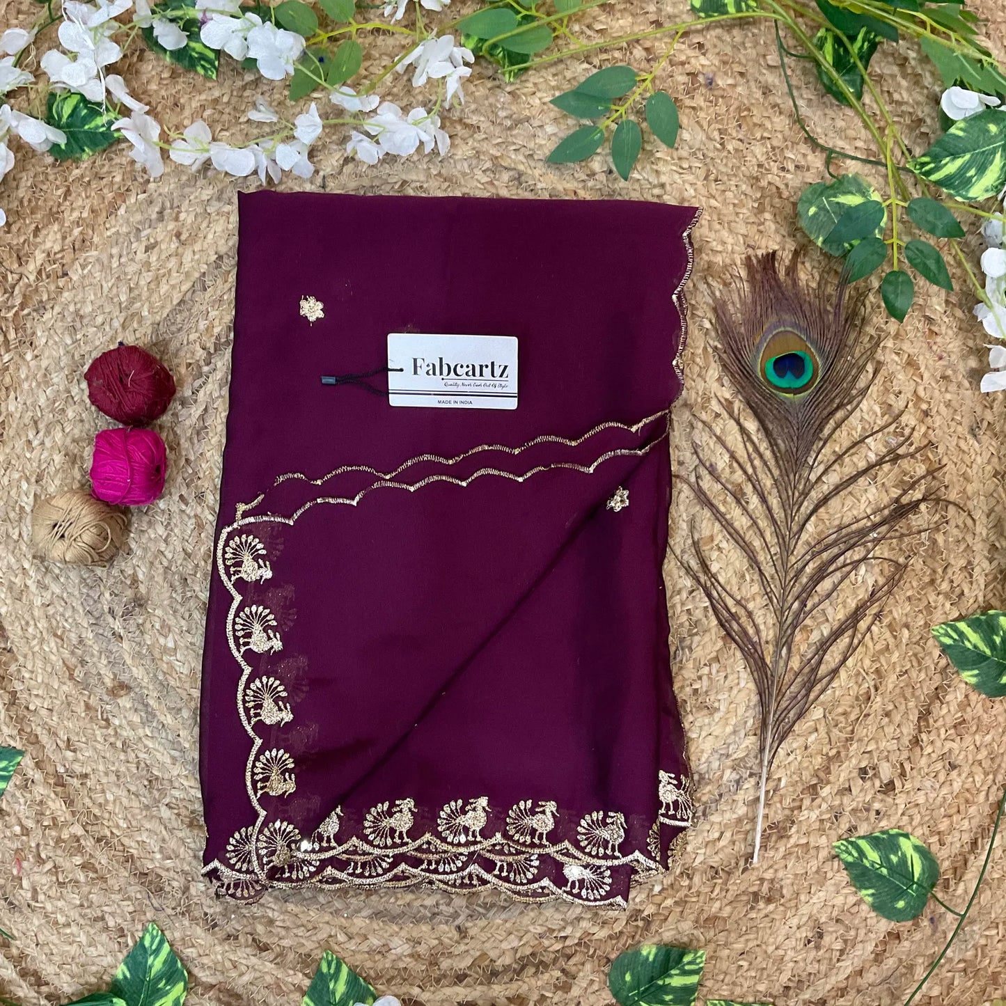 MorniwalaDup Beautiful Embroidery work Rangoli Dupatta for women | Only Dupatta