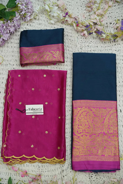 దక్షిణ భారత పండుగ సాంప్రదాయ హాఫ్ చీర (ఆర్వి) 