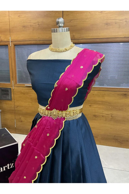 దక్షిణ భారత పండుగ సాంప్రదాయ హాఫ్ చీర (ఆర్వి) 