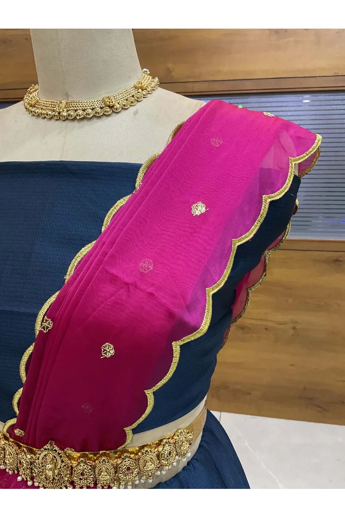 దక్షిణ భారత పండుగ సాంప్రదాయ హాఫ్ చీర (ఆర్వి) 