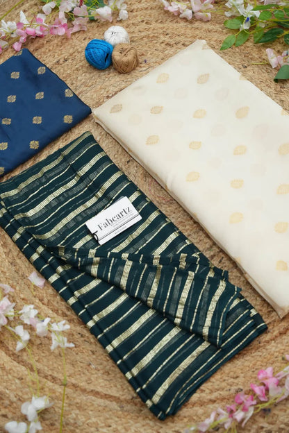 Yamuna South Indian Festival Traditional Half Saree with Embroidered Blouse & Dupatta