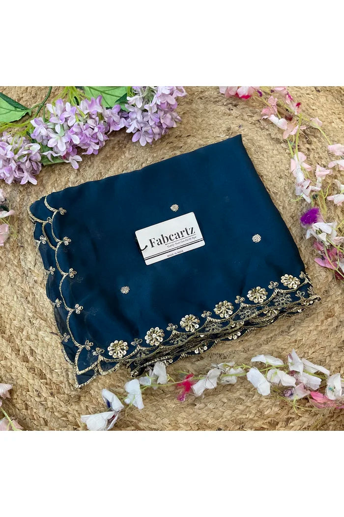 Beautiful Hand work and Beads work Rangoli Dupatta for women | Only Dupatta Dharani Dup