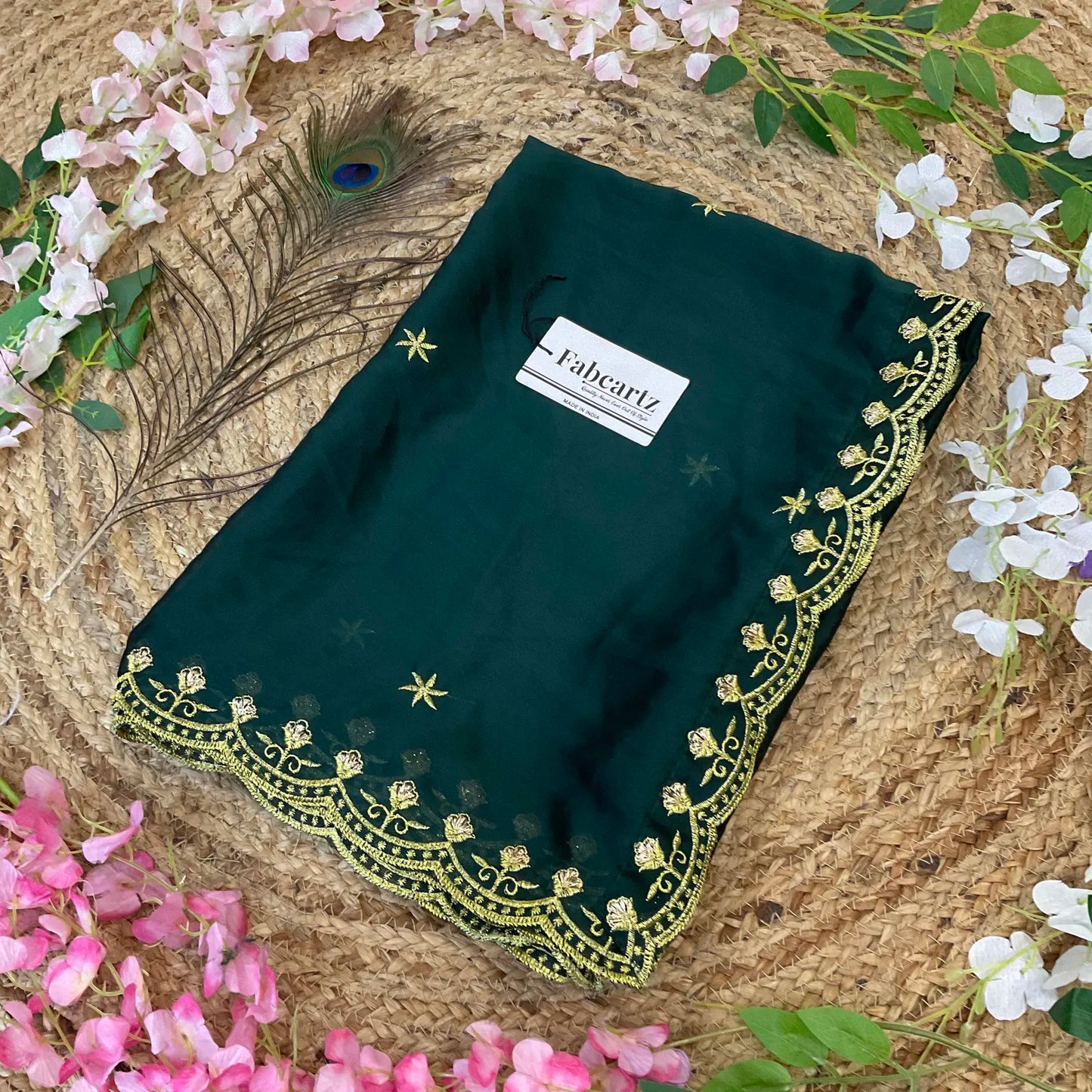 MunjyaaDup Beautiful Embroidery work Rangoli Dupatta for women | Only Dupatta