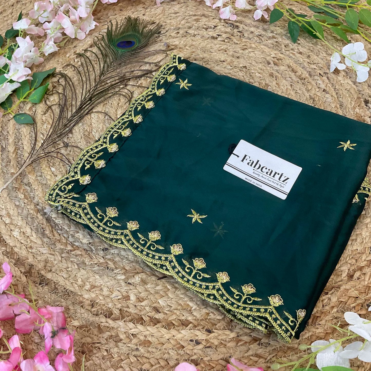 MunjyaaDup Beautiful Embroidery work Rangoli Dupatta for women | Only Dupatta