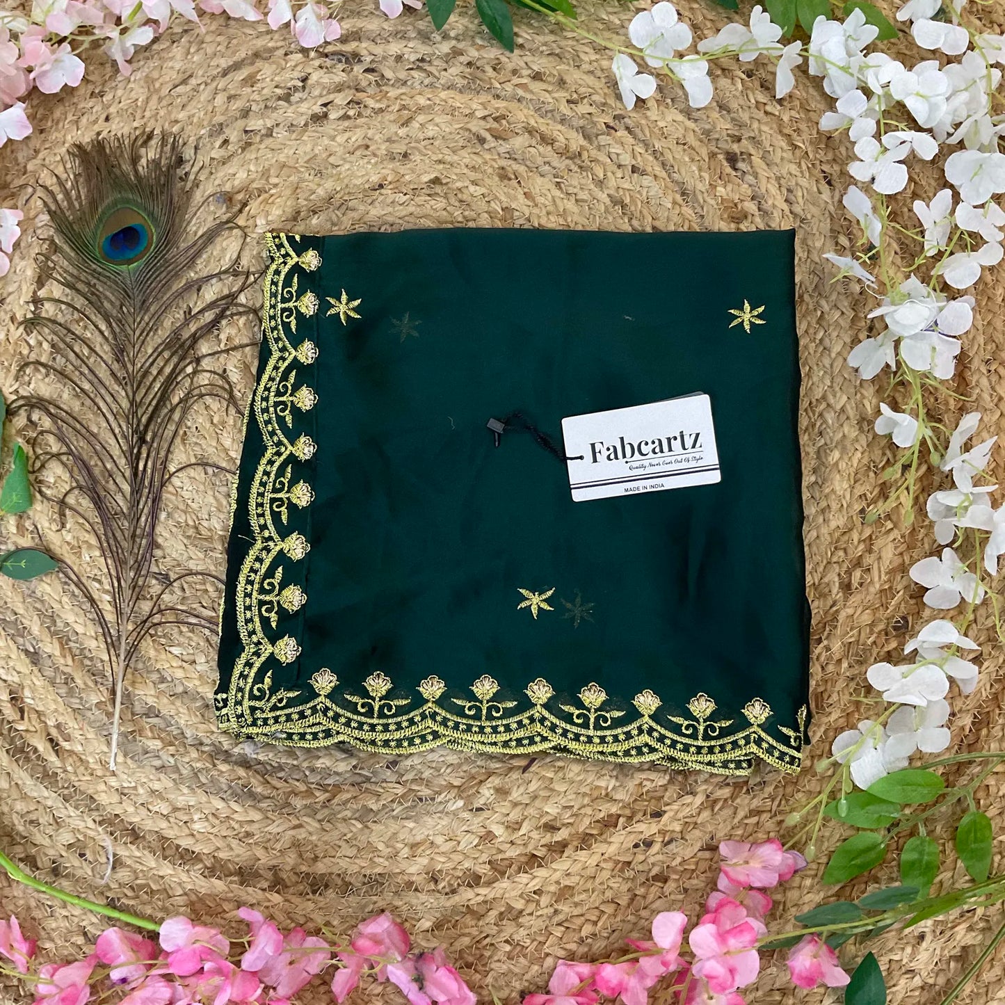 MunjyaaDup Beautiful Embroidery work Rangoli Dupatta for women | Only Dupatta