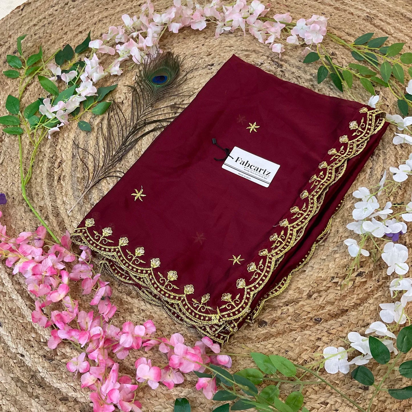 MunjyaaDup Beautiful Embroidery work Rangoli Dupatta for women | Only Dupatta