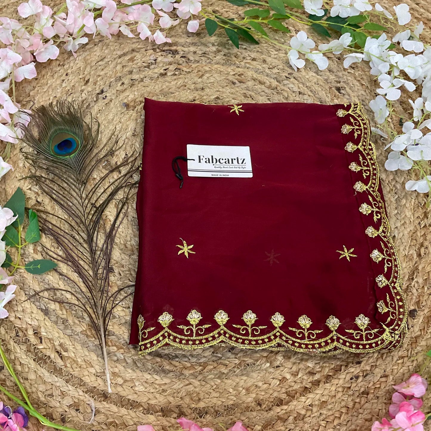 MunjyaaDup Beautiful Embroidery work Rangoli Dupatta for women | Only Dupatta