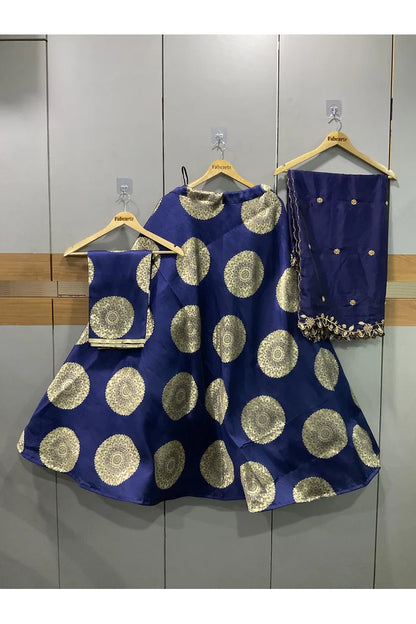 Gola CLEARANCE SALE Beautiful Banarasi Jacquard Lehenga choli with Rangoli Dupatta for Women
