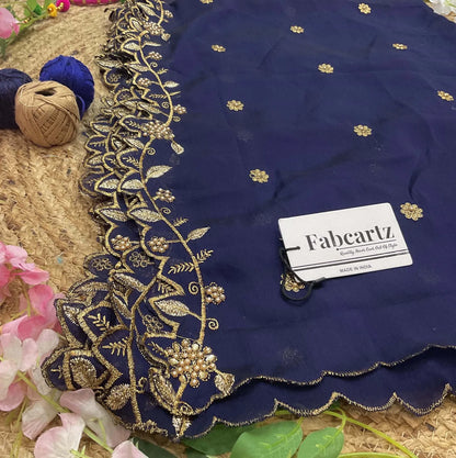 RangoliDup (GT) Beautiful Embroidery & Beads work Rangoli Dupatta for women | Only Dupatta