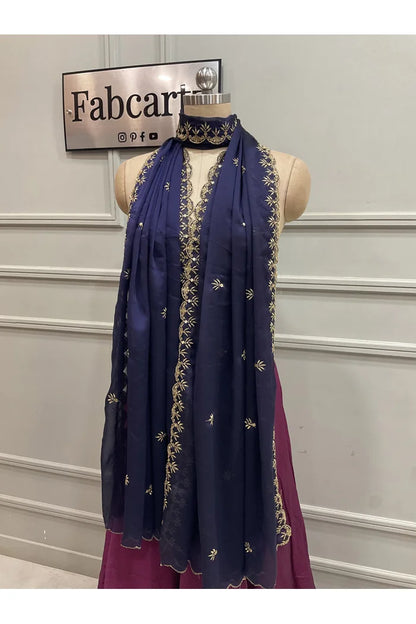 Beautiful Embroidery work Rangoli Dupatta for women | Only Dupatta Rashmika Dup