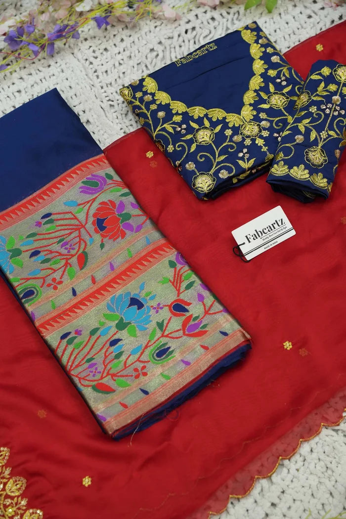 దక్షిణ భారత పండుగ సాంప్రదాయ హాఫ్ చీర (ఛవి) 