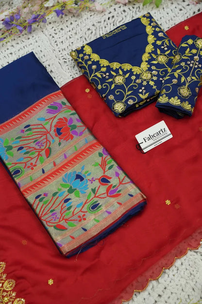 దక్షిణ భారత పండుగ సాంప్రదాయ హాఫ్ చీర (ఛవి) 