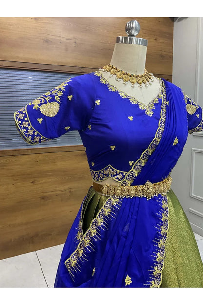 దక్షిణ భారత పండుగ సాంప్రదాయ హాఫ్ చీర (ఛవి) 