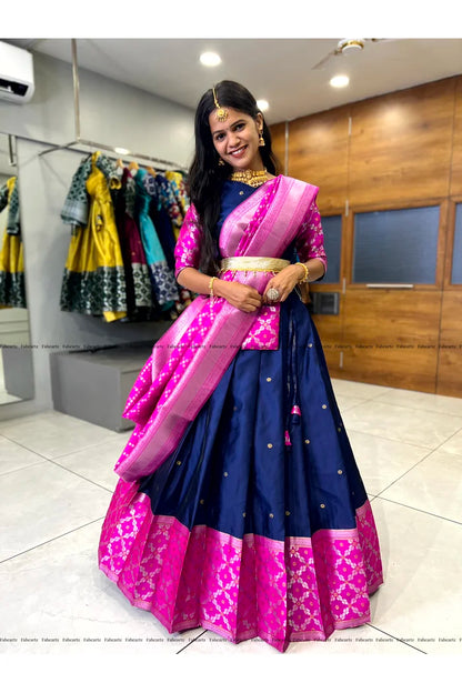 JanjalPAttu South Indian Festival Traditional Half Saree