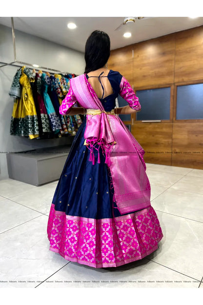 JanjalPAttu South Indian Festival Traditional Half Saree