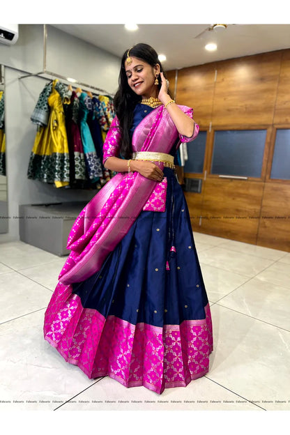 JanjalPAttu South Indian Festival Traditional Half Saree