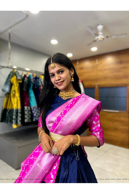 JanjalPAttu South Indian Festival Traditional Half Saree