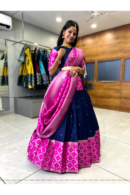 JanjalPAttu South Indian Festival Traditional Half Saree