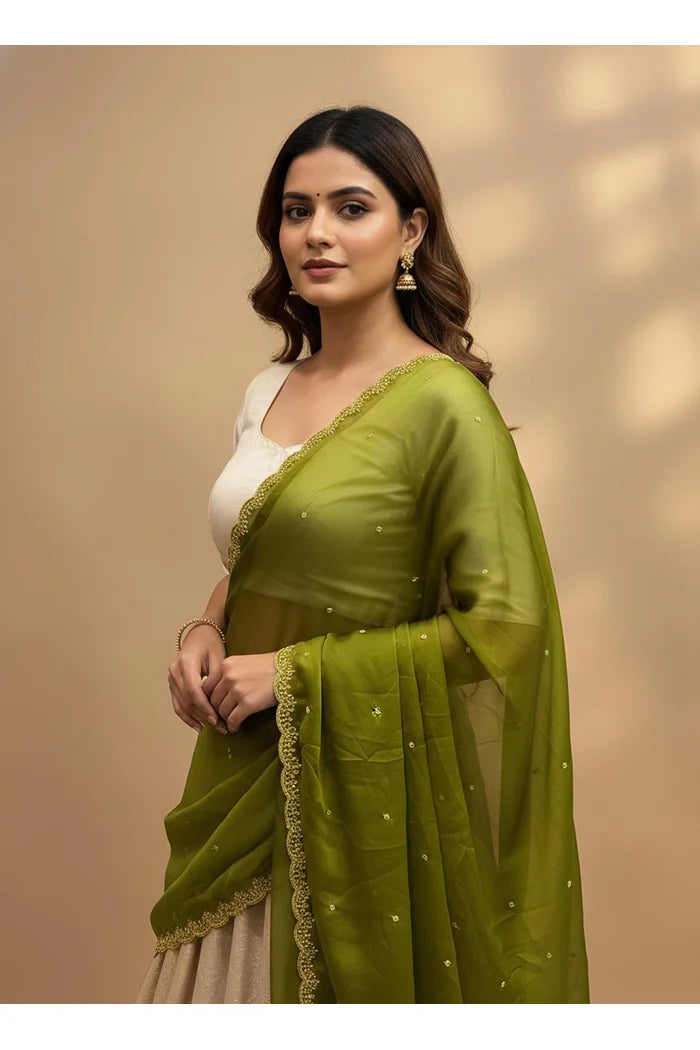 Beautiful Embroidery work Rangoli Dupatta for women | Only Dupatta Ishita Dup