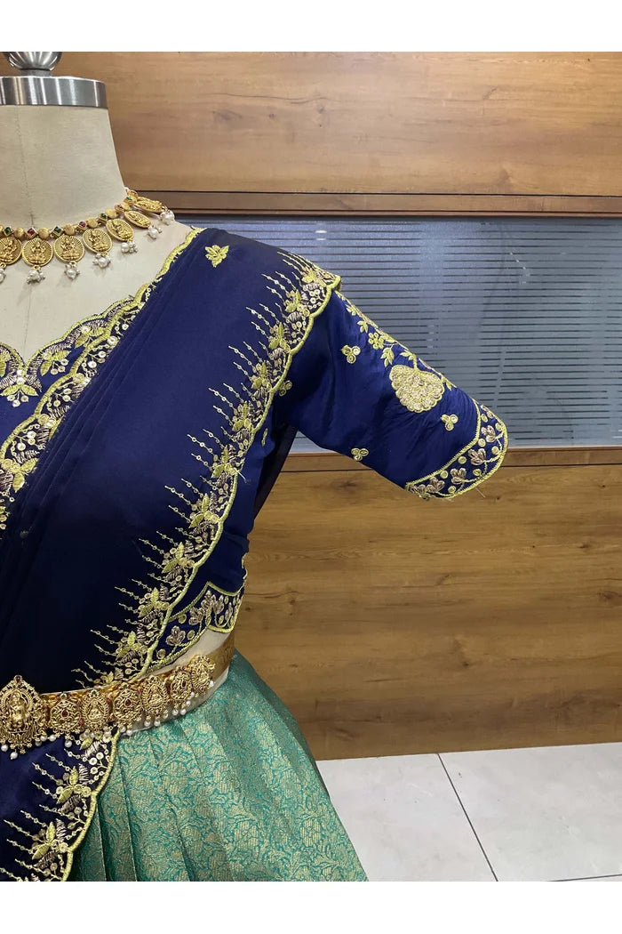 దక్షిణ భారత పండుగ సాంప్రదాయ హాఫ్ చీర (ఛవి) 