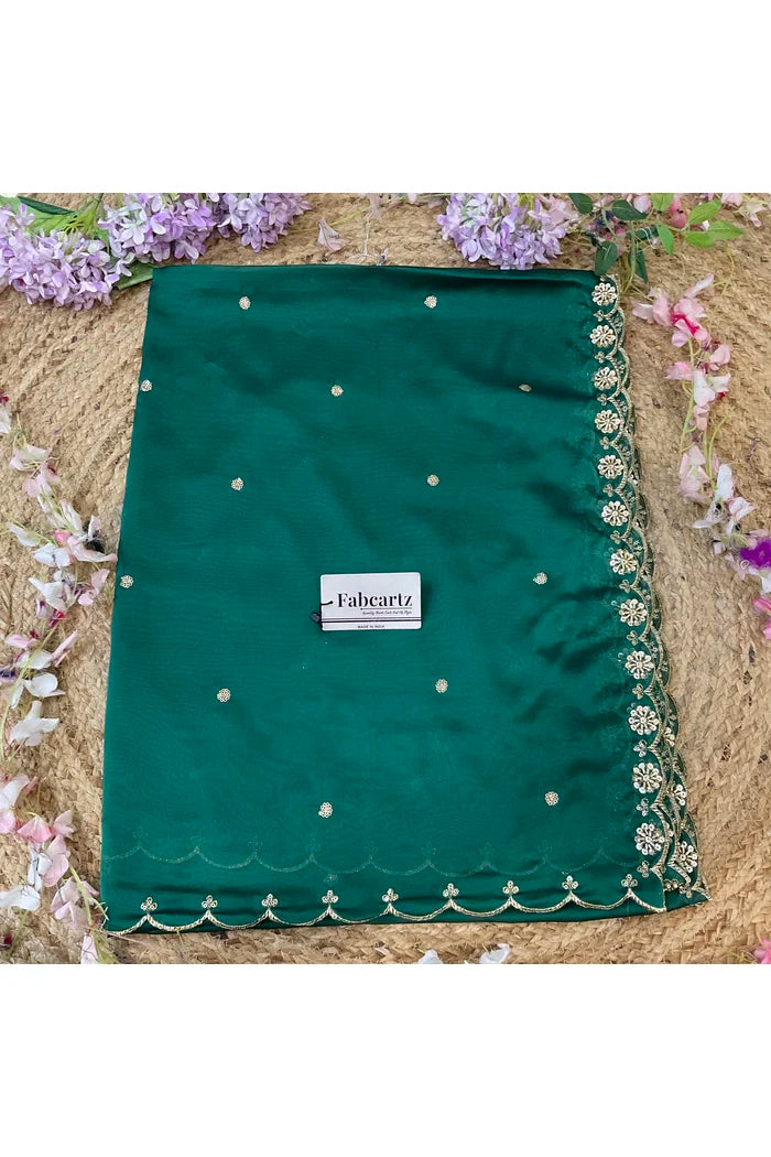 Beautiful Hand work and Beads work Rangoli Dupatta for women | Only Dupatta Dharani Dup