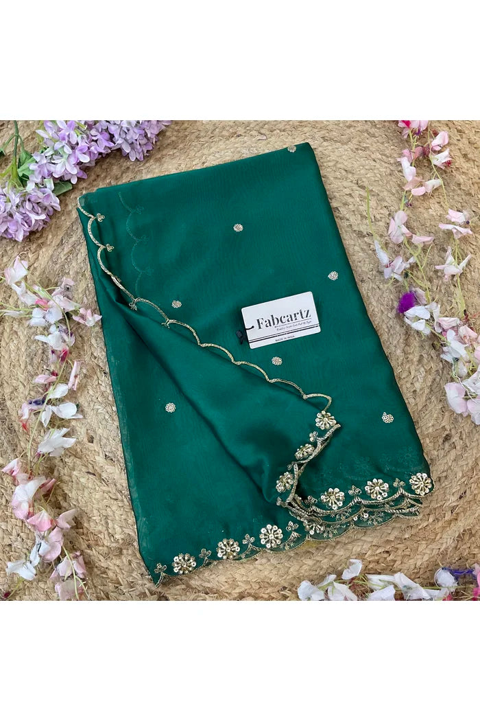 Beautiful Hand work and Beads work Rangoli Dupatta for women | Only Dupatta Dharani Dup