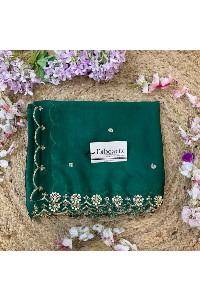 Beautiful Hand work and Beads work Rangoli Dupatta for women | Only Dupatta Dharani Dup