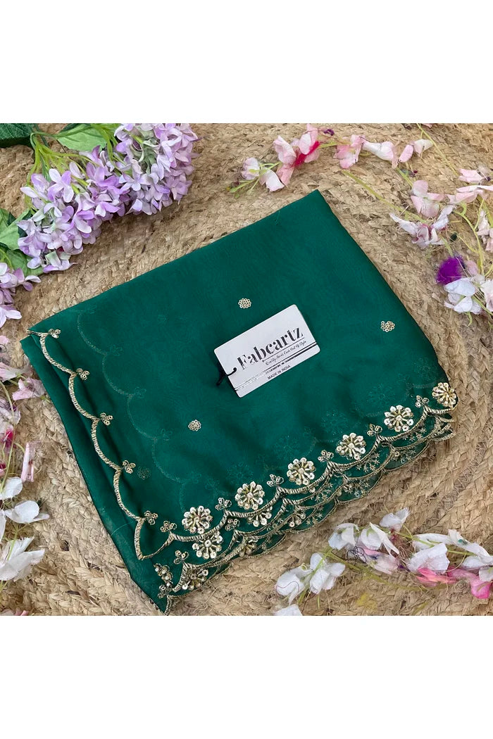 Beautiful Hand work and Beads work Rangoli Dupatta for women | Only Dupatta Dharani Dup