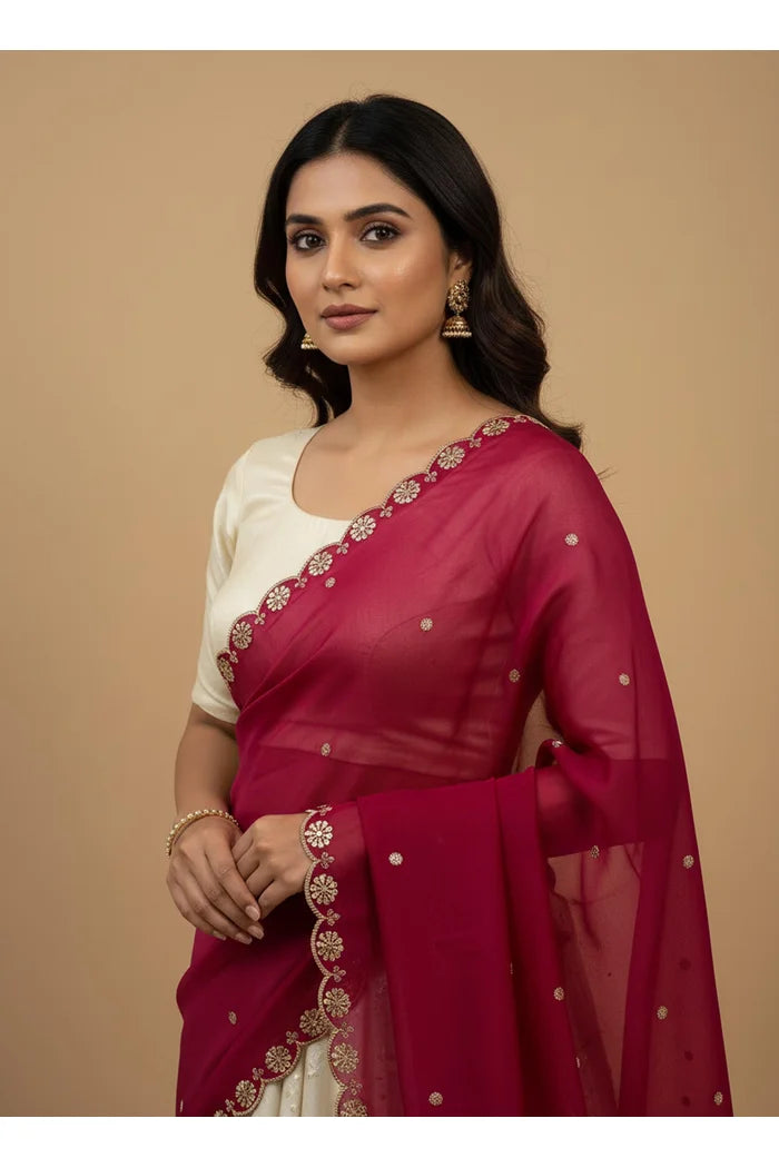 Beautiful Hand work and Beads work Rangoli Dupatta for women | Only Dupatta Dharani Dup