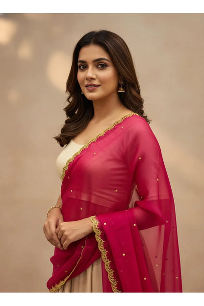 Beautiful Embroidery work Rangoli Dupatta for women | Only Dupatta Ishita Dup