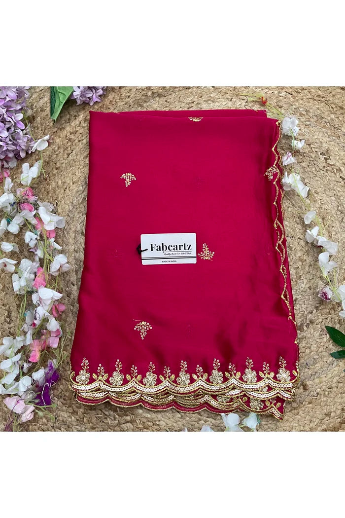 Beautiful Embroidery Work Rangoli Dupatta for women | Only Dupatta Veona Dup GT