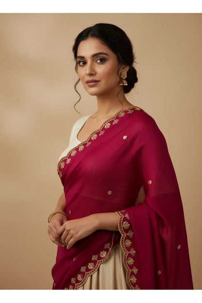 Beautiful Embroidery work Rangoli Dupatta for women | Only Dupatta Juhi Dup