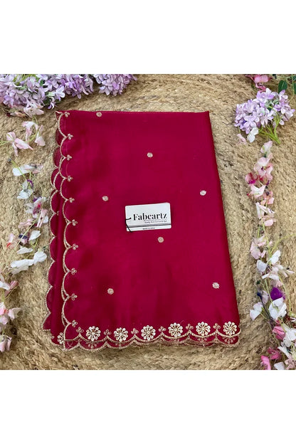 Beautiful Hand work and Beads work Rangoli Dupatta for women | Only Dupatta Dharani Dup