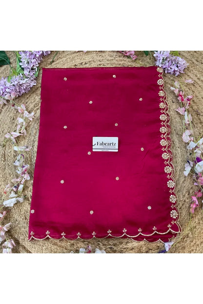 Beautiful Hand work and Beads work Rangoli Dupatta for women | Only Dupatta Dharani Dup