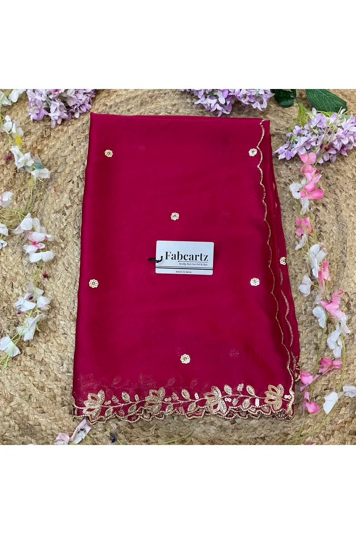 Beautiful Embroidery work Rangoli Dupatta for women | Only Dupatta BiliPatra Dup
