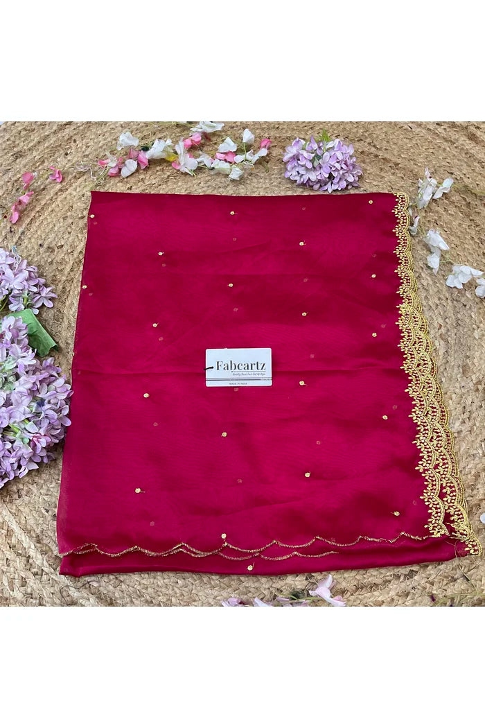 Beautiful Embroidery work Rangoli Dupatta for women | Only Dupatta Ishita Dup