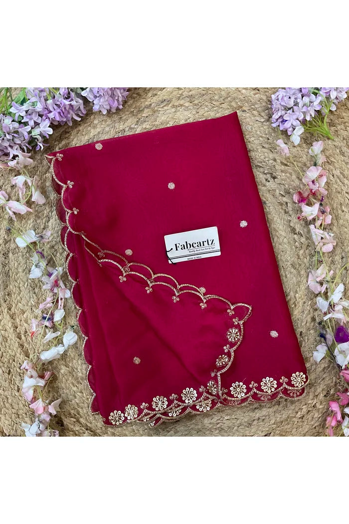 Beautiful Hand work and Beads work Rangoli Dupatta for women | Only Dupatta Dharani Dup