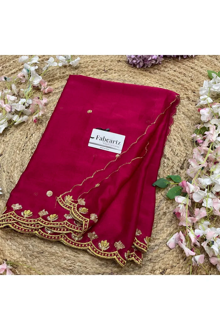 Beautiful Embroidery work Rangoli Dupatta for women | Only Dupatta Juhi Dup